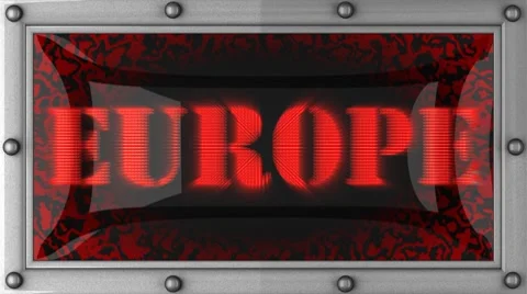 Europe on led Stock Footage 8717607