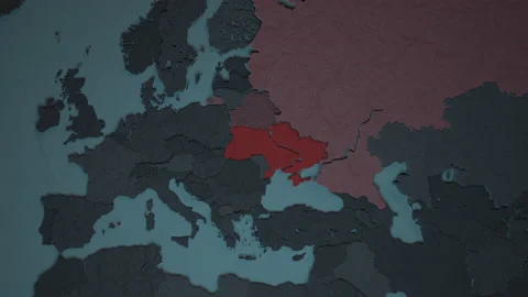 Europe map of 3D rendering puzzles. European political countries. The European U Video stock 171398880