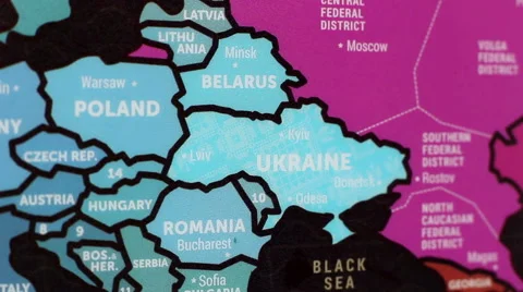 Europe Map Background Stock Footage 61153069