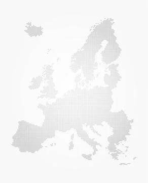Europe map dot style on gray gradient background . Vector . Stockillustratie