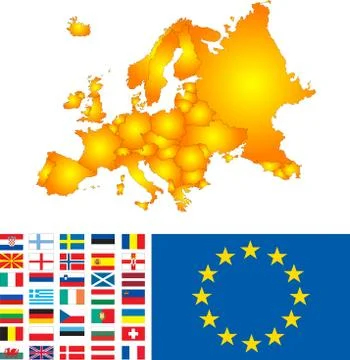 Europe map Stock Illustration