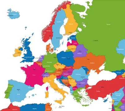 Europe map Stock Illustration