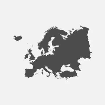 Europe map isolated on white background. Vector illustration. Stock Illustration