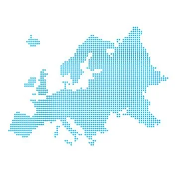 Europe map made of dots Stock Illustration