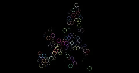 Europe Map Made Of Pulsing Dots Video stock 311015810