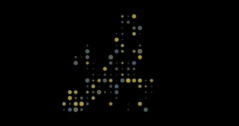 Europe Map Made Of Pulsing Dots Video stock 311016014