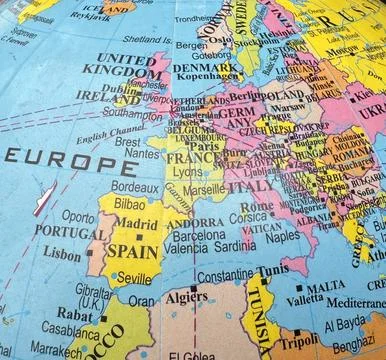 Europe map Stock Photos