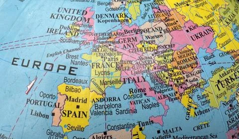 Europe map Stock Photos