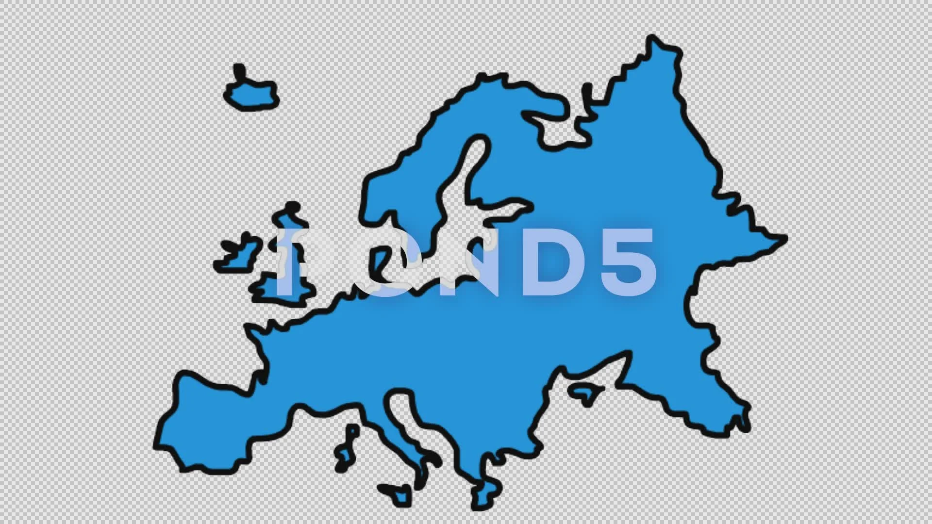 Drawn map europe with country names european Vector Image