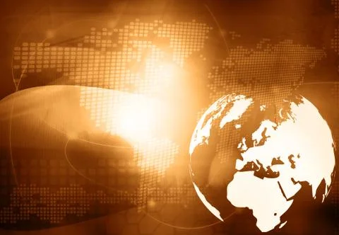 Europe map technology style Stock Illustration