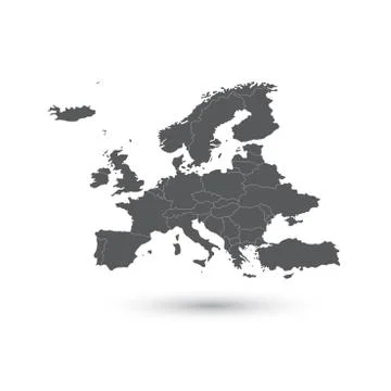 Europe map vector illustration Stock Illustration