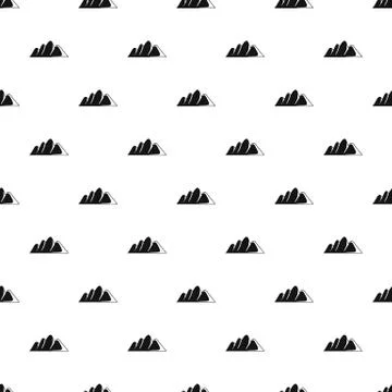 Europe mountain pattern seamless Stock Illustration
