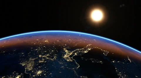 Europe at night Stock Footage 34434357