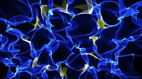 Europe Particle Flag - HD1080 Stock Footage