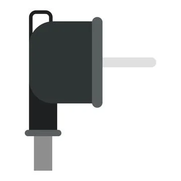 Europe plug flat clipart vector illustration Stock Illustration