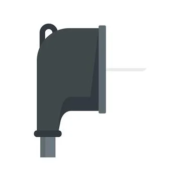 Europe plug icon flat isolated Stock Illustration
