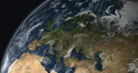 Europe seen from space Stock Footage 256241497