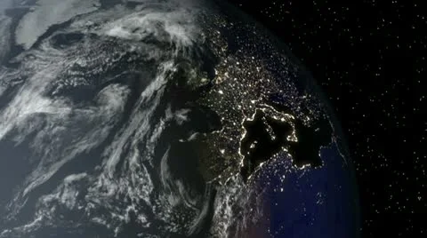 Europe From Space Video stock 10590672