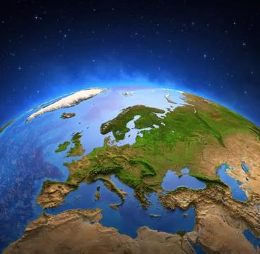 Europe from space Stock Illustration