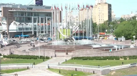 Europe Square 스톡 동영상 5736673