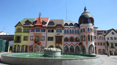 Europe square in Komarno Stock Footage 37014438