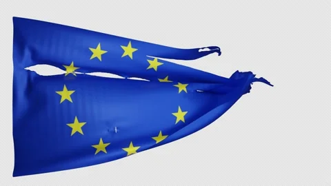 Europe Union flag. Stock Footage 220015522