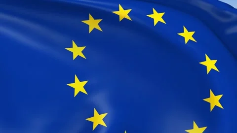 Europe Waving Flag Background Loop Stock-Footage 317847451
