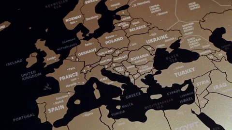 Europe On World Map 10 Video stock 56303579