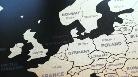 Europe On World Map 18 Video stock 56465125