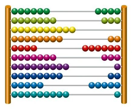 European abacus counting frame Stock-Illustration
