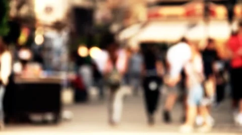 European City Street Defocus stylized artsoft filmlook Stock Footage