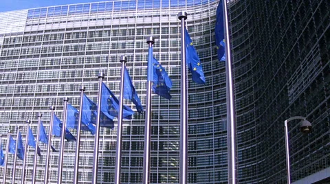 European Commission in Brussels. Stock Footage 36020991