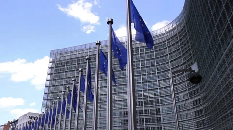 European Commission in Brussels. Stock Footage 39428341