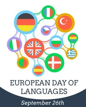European Day of Languages Illustrazione stock
