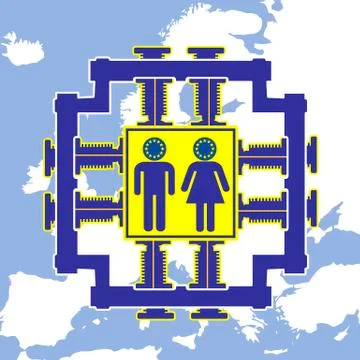 European Equality Stock Illustration