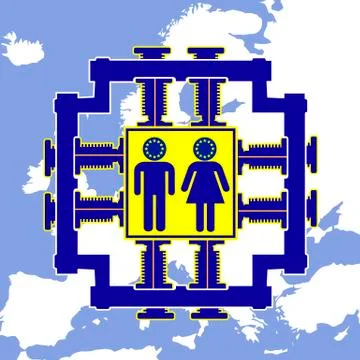 European Equality Stock Illustration