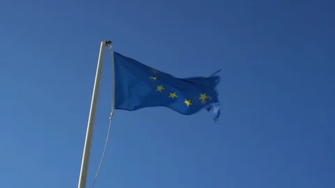 European Flag Video stock 129317291