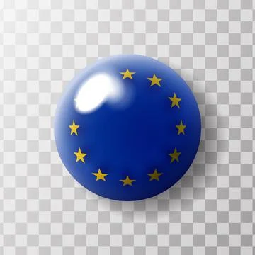 European flag isolated globe Stock Illustration