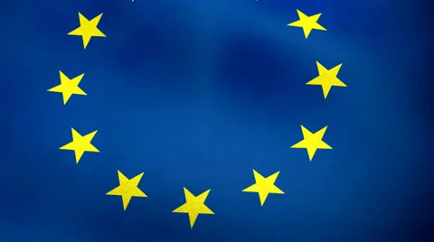 European flag waving in loop 動画素材 34424071