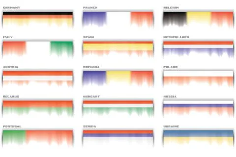 European Flags Stock Illustration