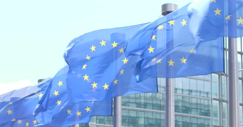 European flags waving Stock-Footage 51323609