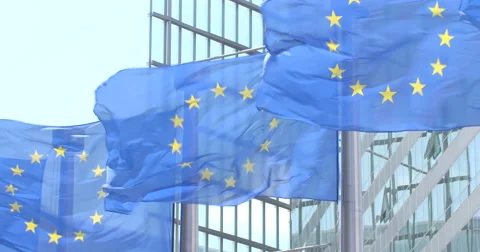 European flags waving Stock Footage 51324276