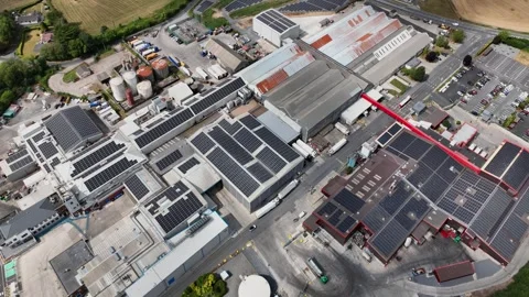 European-focused meat processing and export facility in Grannagh, County Stock Footage 345010238
