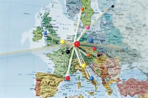 European network Stock Illustration