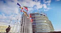 European Parliament building in Strasbourg HD Footage