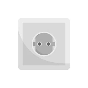 European power socket icon flat isolated vector Stock Illustration