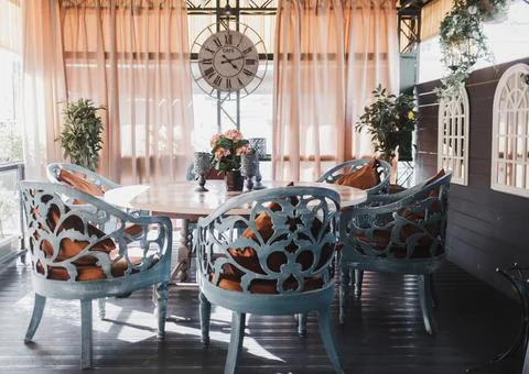 European restaurant or cafe Stock Photos
