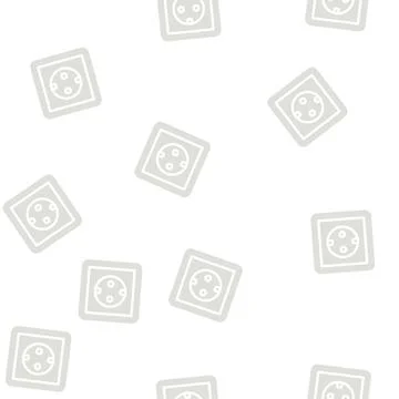 European socket glyph vector seamless pattern Stock Illustration