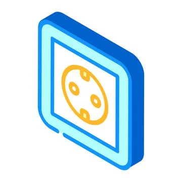 European socket isometric icon vector illustration Stock Illustration