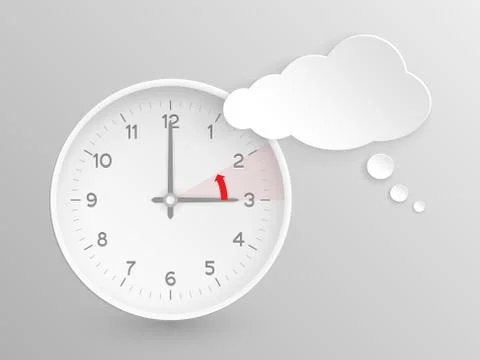 European summer time ends, vector clock to reset the time Stock Illustration